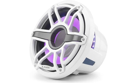 JL Audio M6-10IB-S-GwGw-i-4 – 10" Marine Subwoofer with LED Illumination (Gloss White Sport Grille)