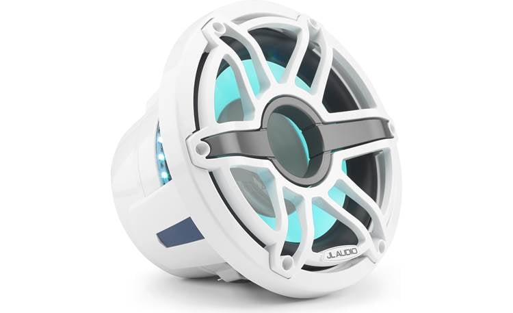 JL Audio M6-10IB-S-GwGw-i-4 – 10" Marine Subwoofer with LED Illumination (Gloss White Sport Grille)