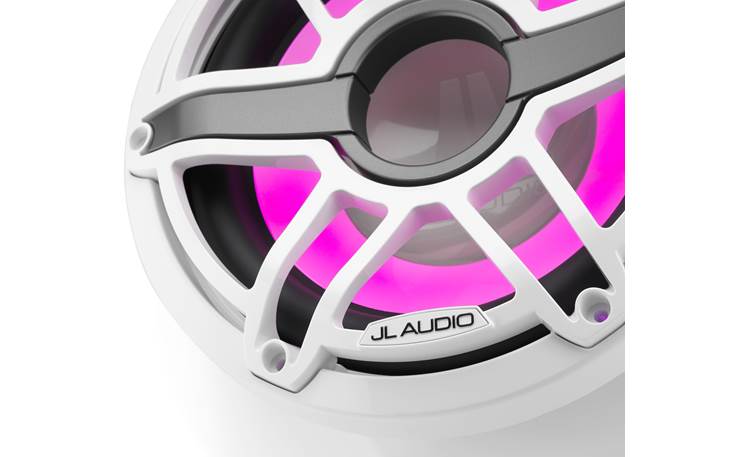 JL Audio M6-10IB-S-GwGw-i-4 – 10" Marine Subwoofer with LED Illumination (Gloss White Sport Grille)
