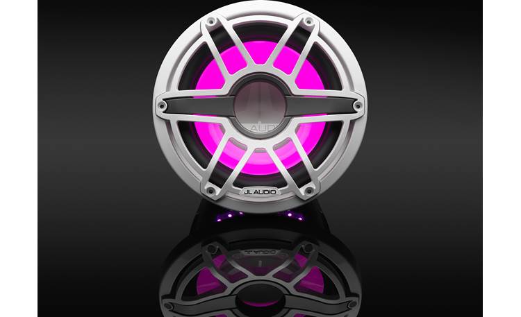 JL Audio M6-10IB-S-GwGw-i-4 – 10" Marine Subwoofer with LED Illumination (Gloss White Sport Grille)