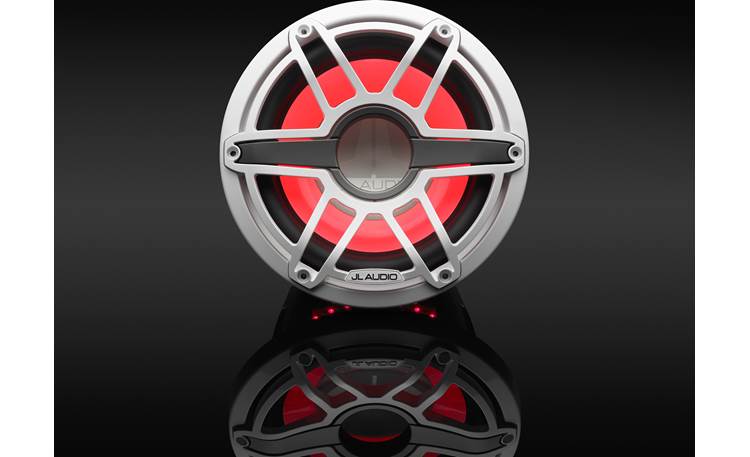 JL Audio M6-10IB-S-GwGw-i-4 – 10" Marine Subwoofer with LED Illumination (Gloss White Sport Grille)