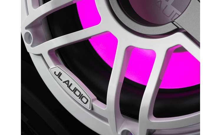 JL Audio M6-10IB-S-GwGw-i-4 – 10" Marine Subwoofer with LED Illumination (Gloss White Sport Grille)
