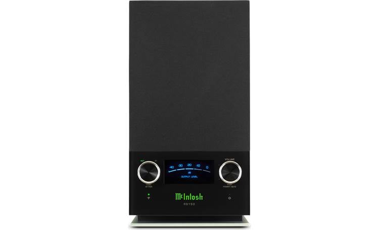 McIntosh RS150 Wireless Loudspeaker System – High-Gloss Black with Illuminated Blue Meter