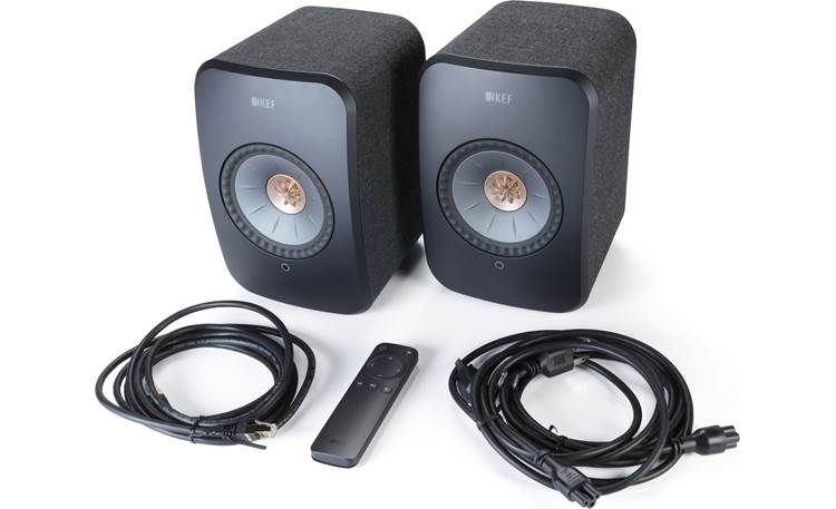 KEF LSX II Wireless Hi-Fi Speaker System – Carbon Black (Fabric Finish)