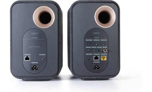 KEF LSX II Wireless Hi-Fi Speaker System – Carbon Black (Fabric Finish)