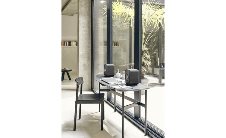 KEF LSX II Wireless Hi-Fi Speaker System – Carbon Black (Fabric Finish)